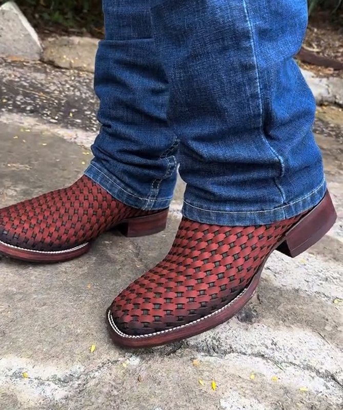 New Men's Braided Naked Boots