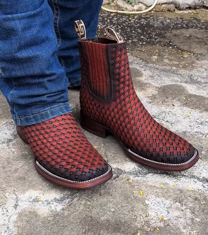 New Men's Braided Naked Boots