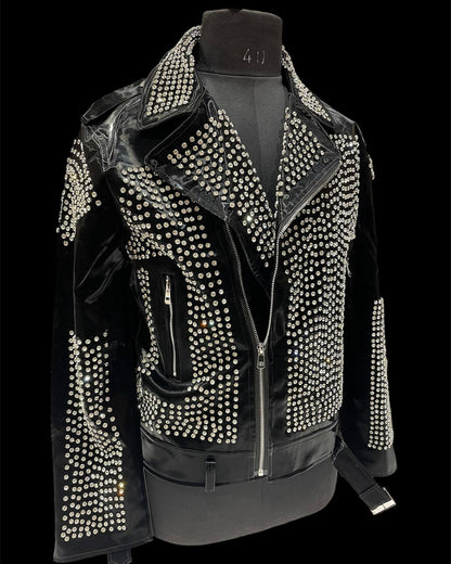 Handmade Studded Leather Jacket