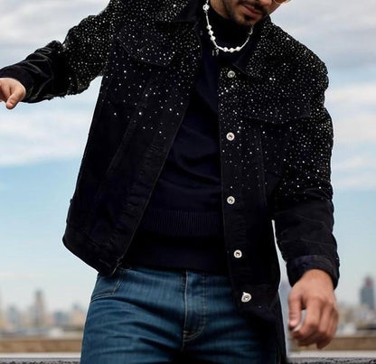 Rhinestone Starlight Denim Jacket