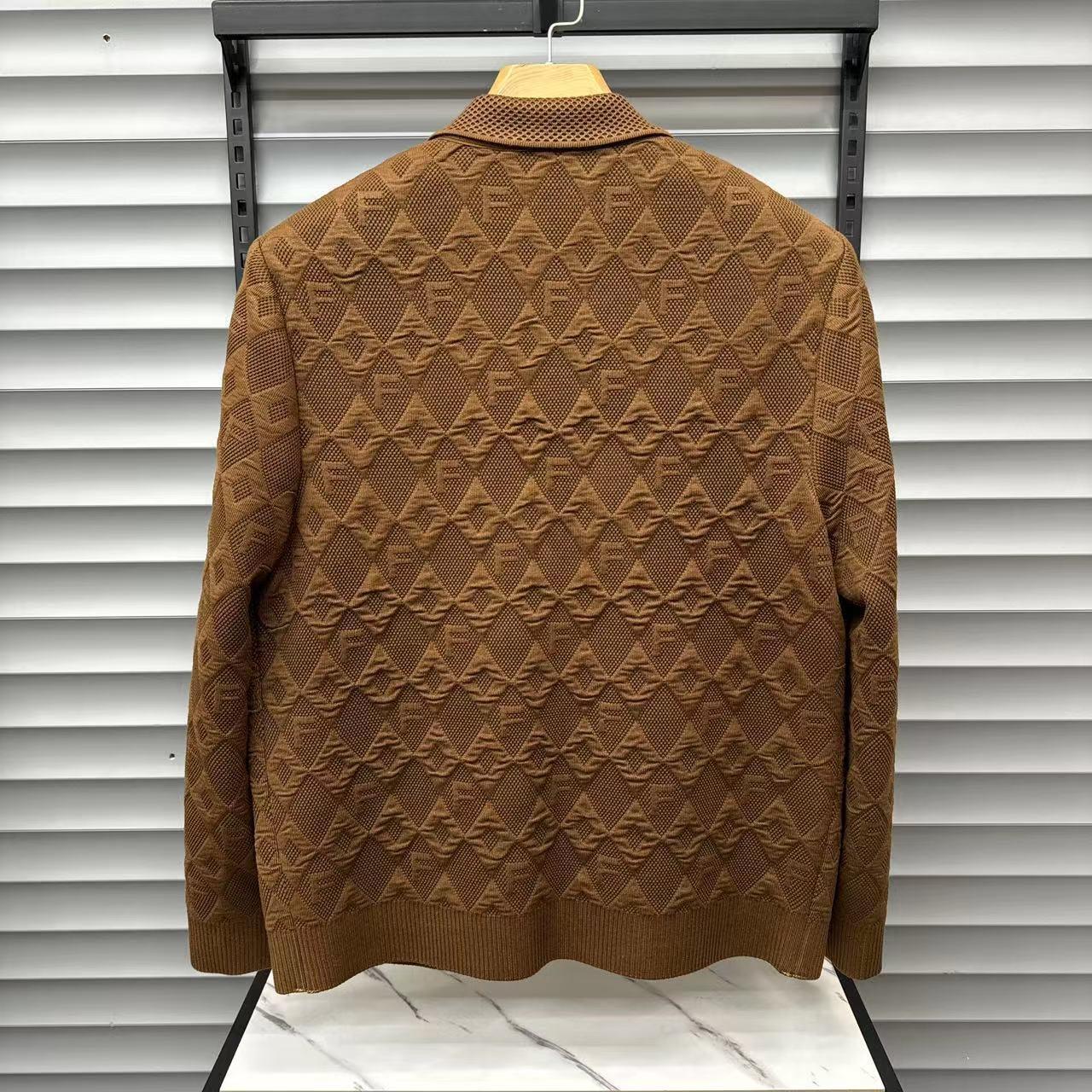 Men's Autumn Three-Dimensional Pattern Knitted Jacket