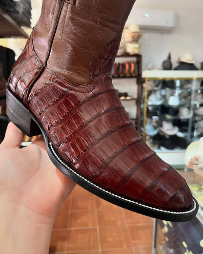 Crocodile Print Cowboy Boots