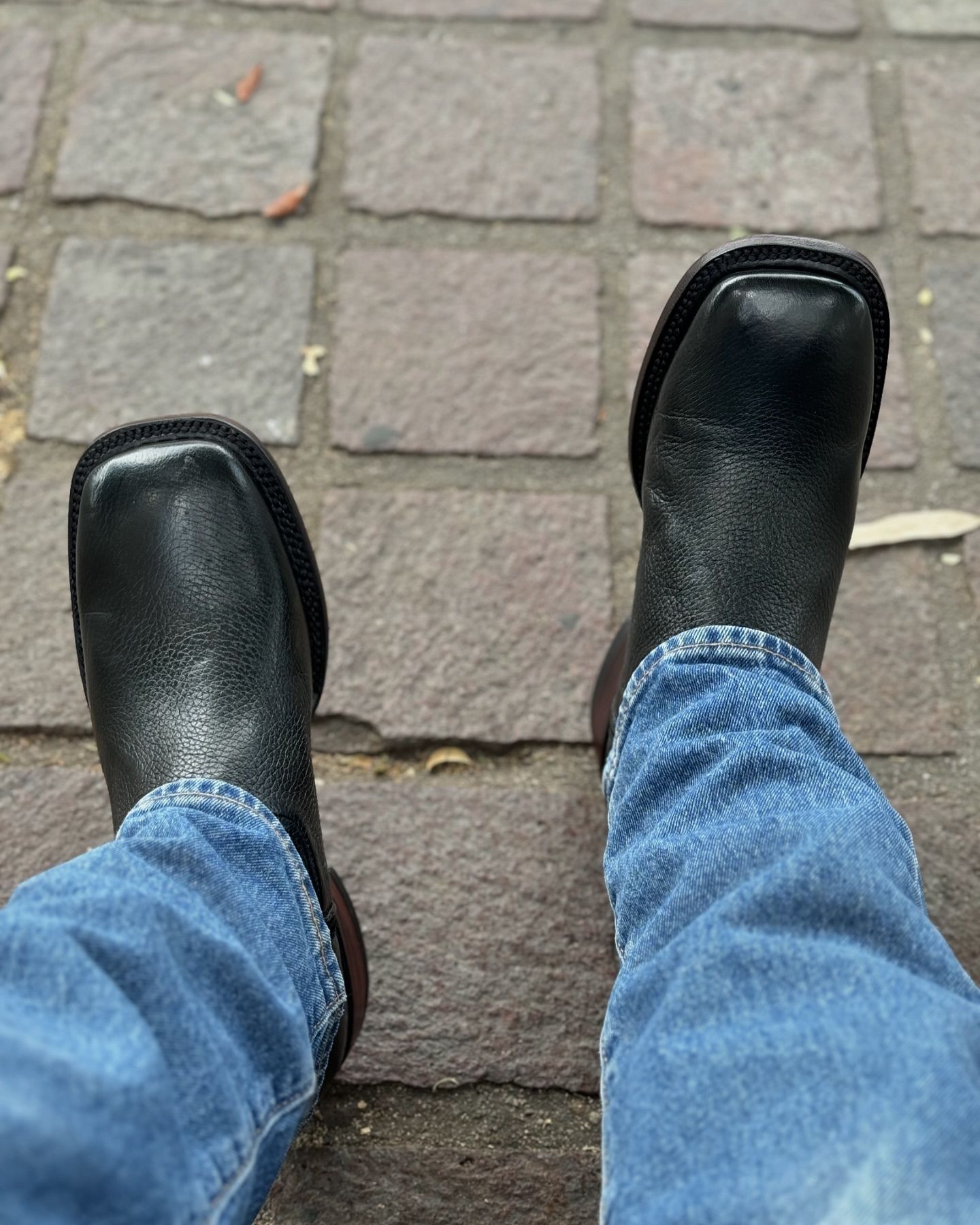 Square Toe Dark Green Soft Cowhide Vegan Boots