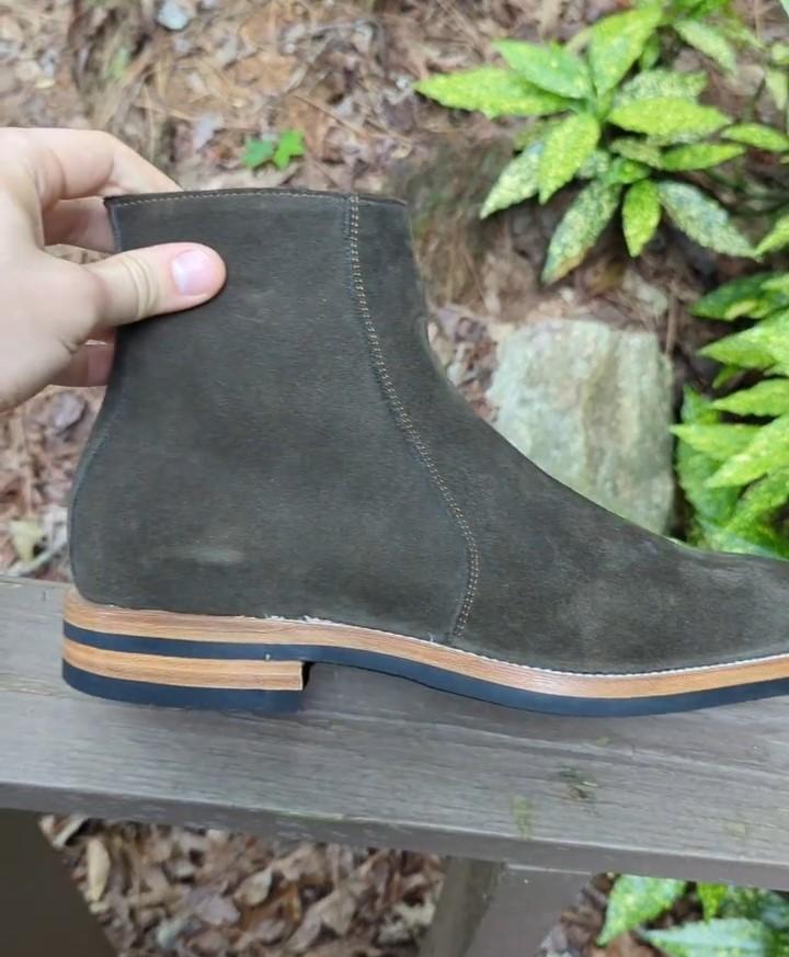 Suede Zipper Short Boots