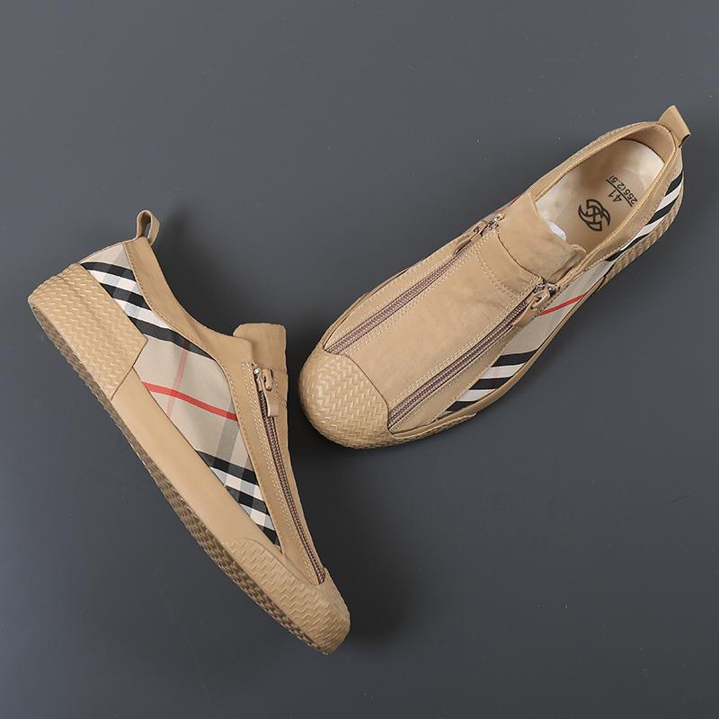 Versatile double zipper non-slip casual men's shoes