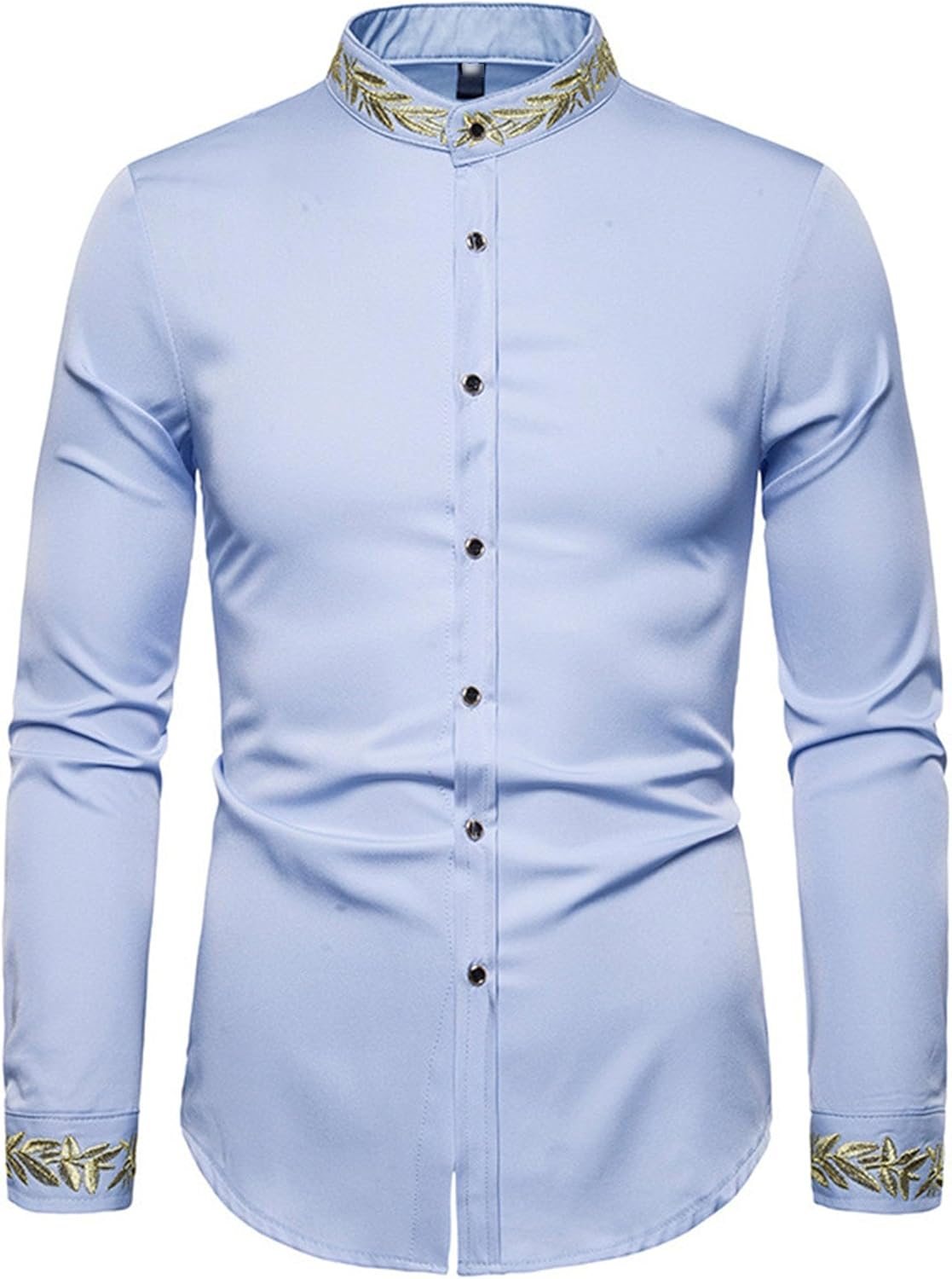 Men's Long Sleeve Embroidered Shirt