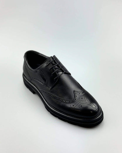 Men's Formal Shoes Brogue Carved Thick Sole Trendy Shoes