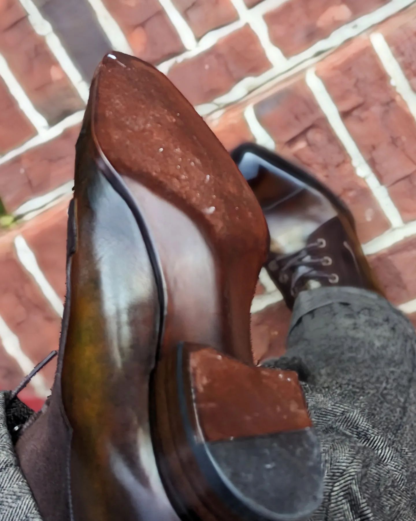 Brown suede dress boots