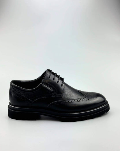 Men's Formal Shoes Brogue Carved Thick Sole Trendy Shoes