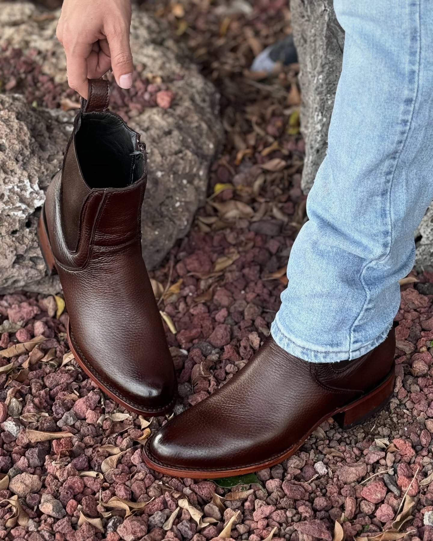 New Original Deerskin Cowboy Boots