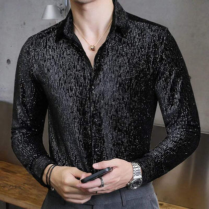 Fancy Shiny Long Sleeve Shirt