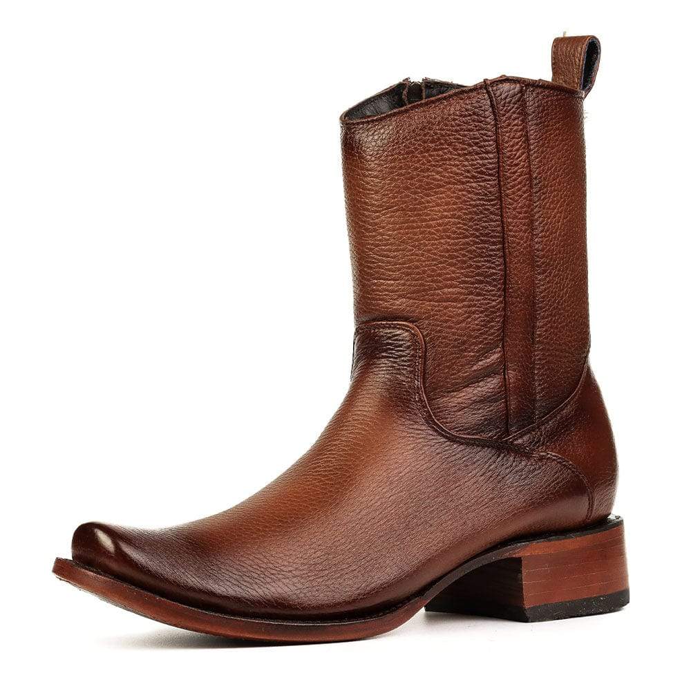 Men's Honey Deer Cowboy Boot - Square Toe