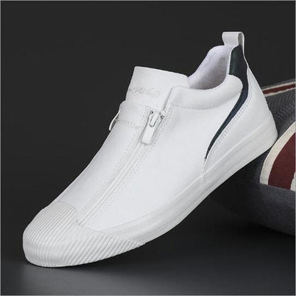 Men's Yellow Leather Slip-On Sneakers