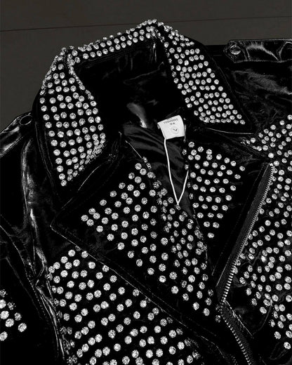 Handmade Studded Leather Jacket