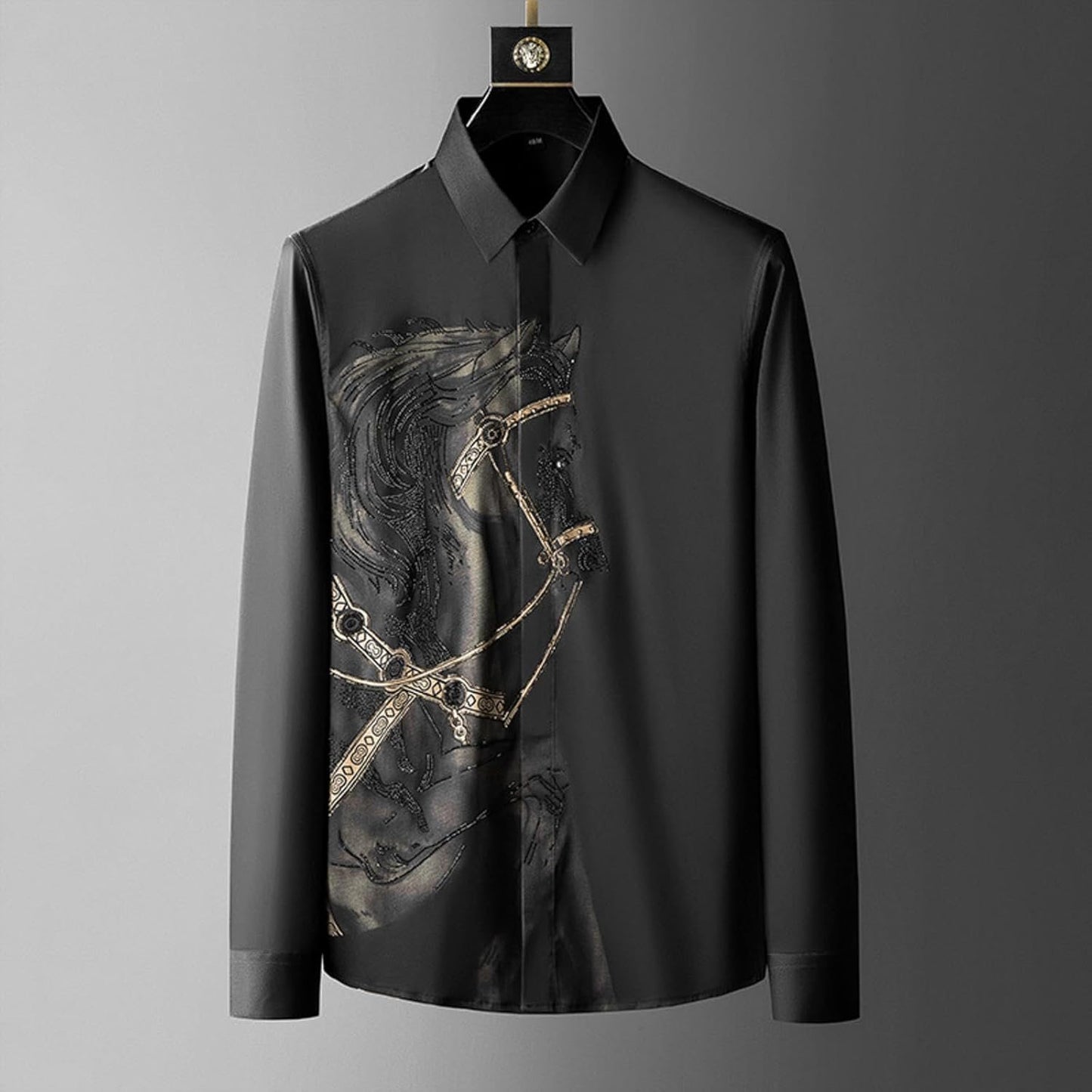 Men's long-sleeved printed  shirt