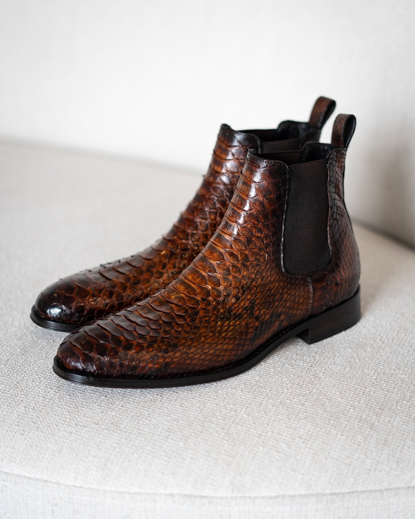 Handmade Python Ankle Boots