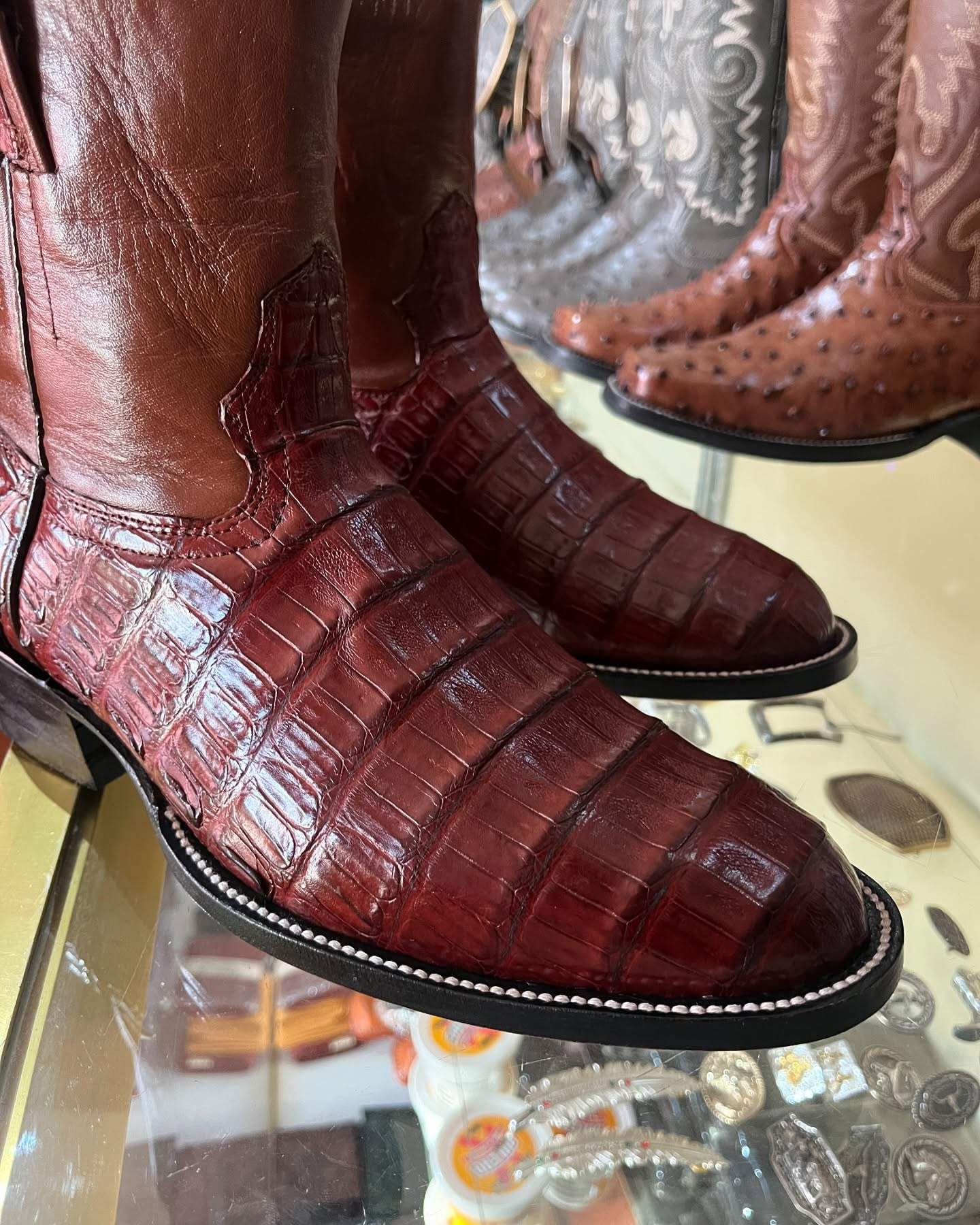 Crocodile Print Cowboy Boots