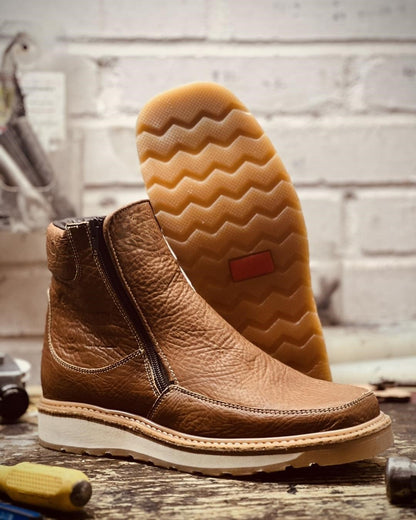 Tobacco Buffalo Work Boots