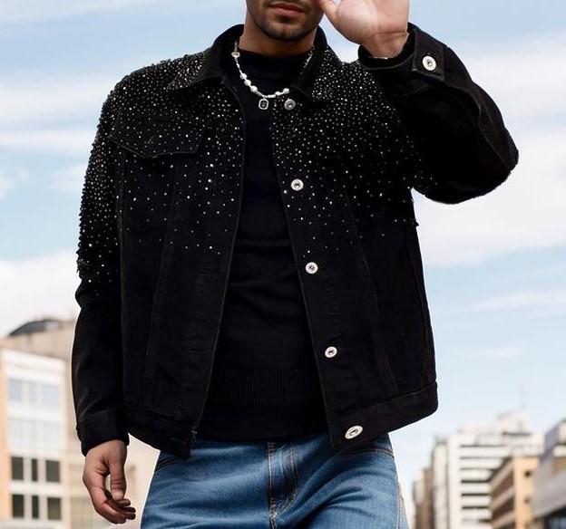 Rhinestone Starlight Denim Jacket