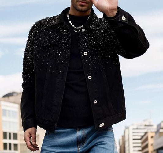 Rhinestone Starlight Denim Jacket