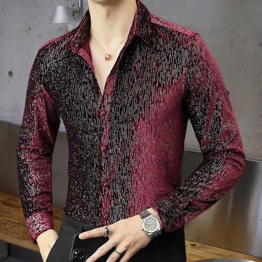 Fancy Shiny Long Sleeve Shirt