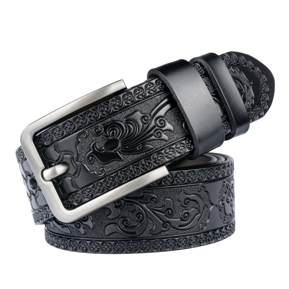 Men's Cowhide Vintage Carving Belt