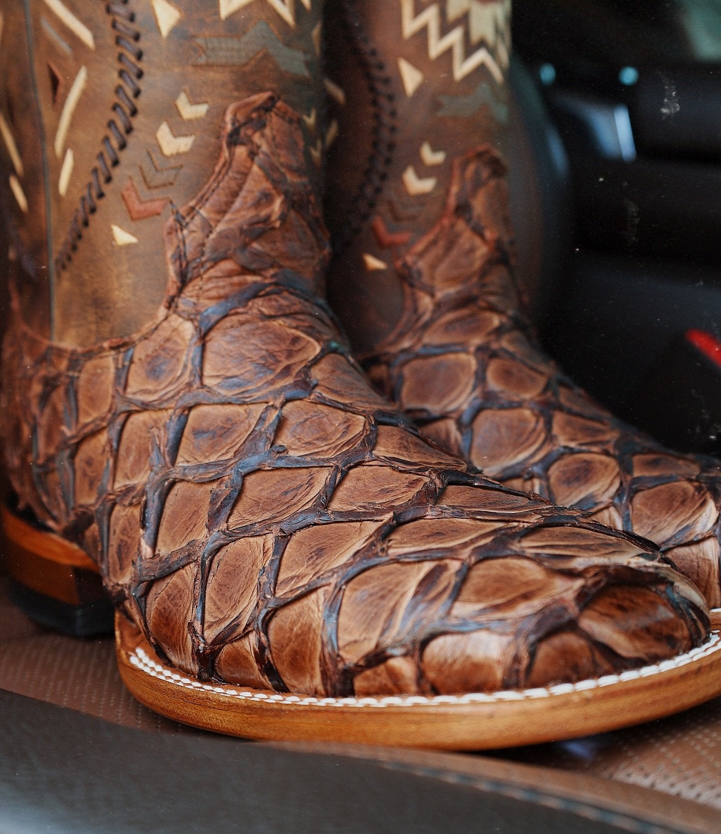 Chocolate Exotic Western Boot