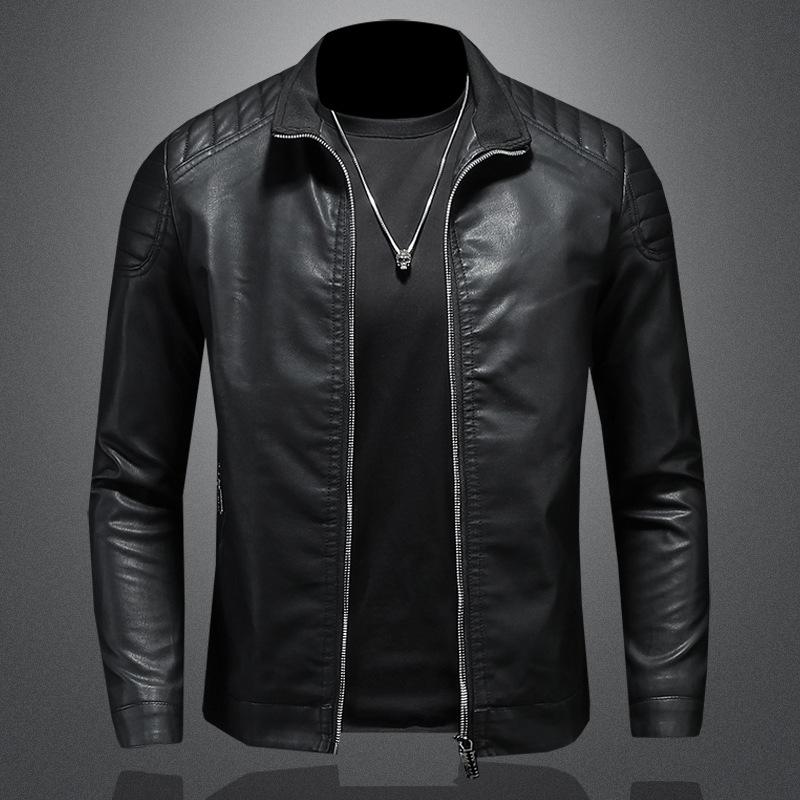 Motorcycle Leather Jacket Men