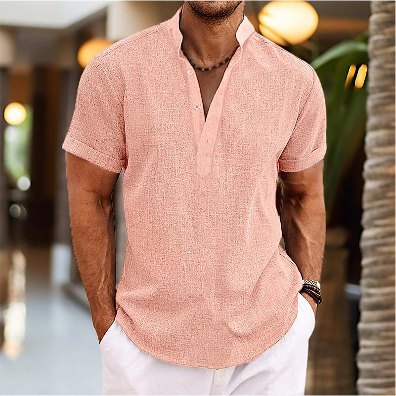 Simple Solid Color Short-sleeved Shirt