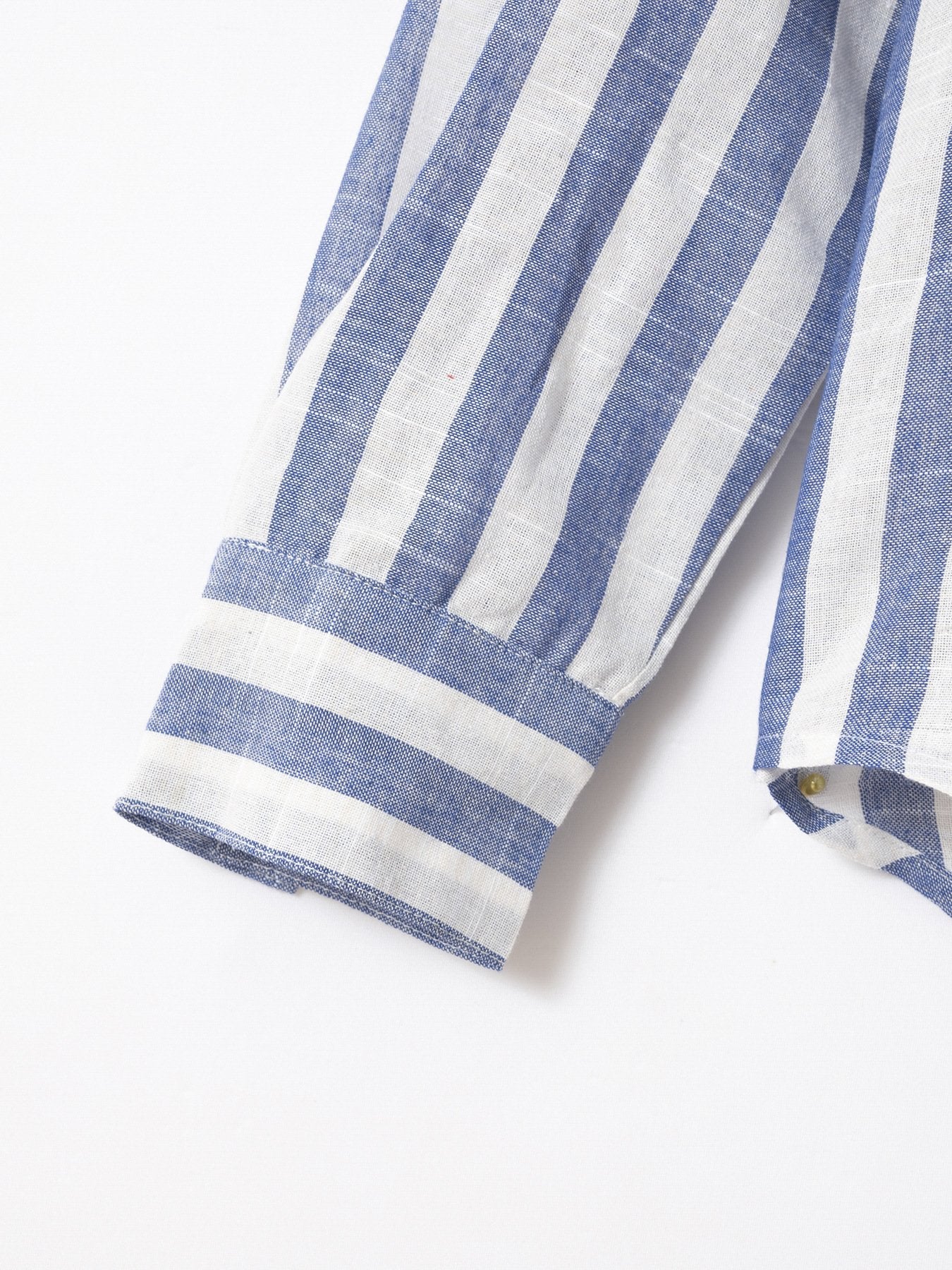 Striped Cotton And Linen Casual Shirt