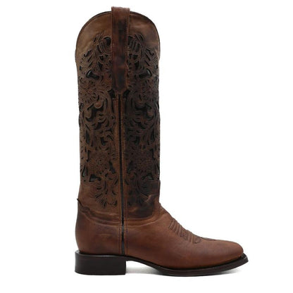 Retro Square Toe Western Boots