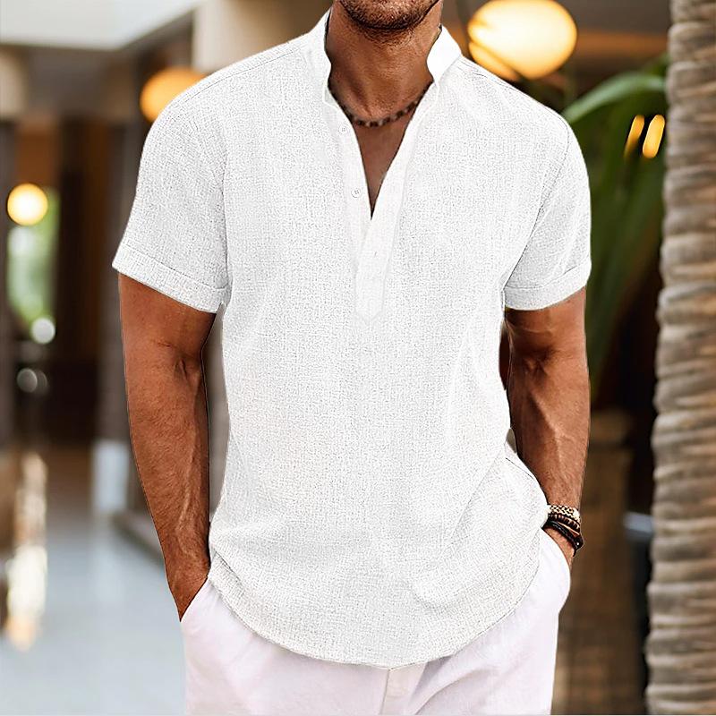 Simple Solid Color Short-sleeved Shirt