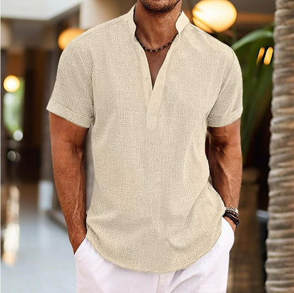 Simple Solid Color Short-sleeved Shirt