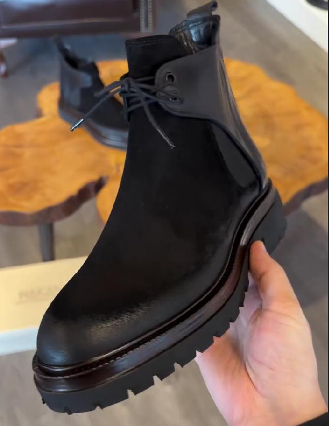 Men's Black Leather Boots