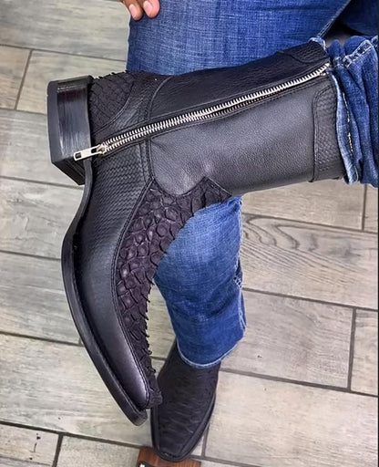 New Denim Trendy Zipper Boots