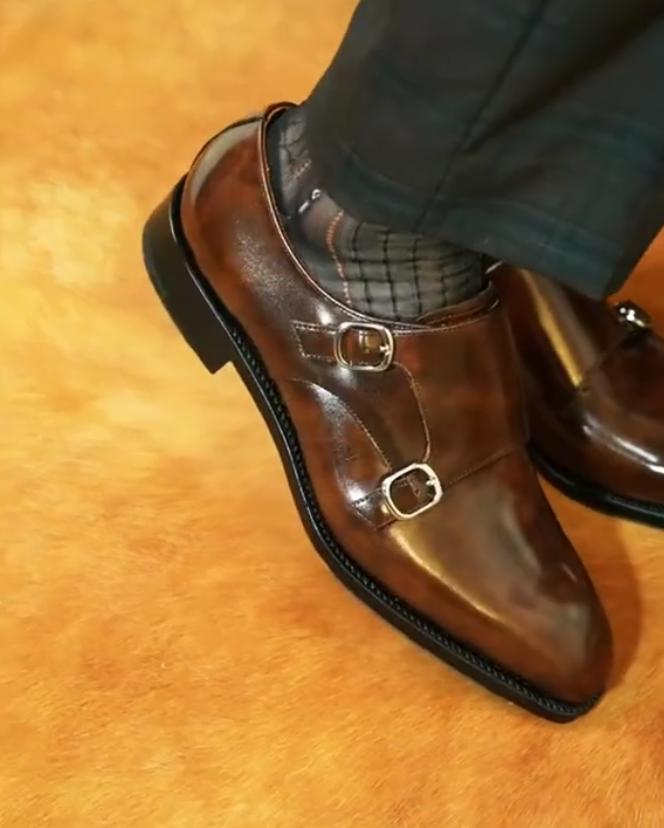 Double-buckle Monk Shoes