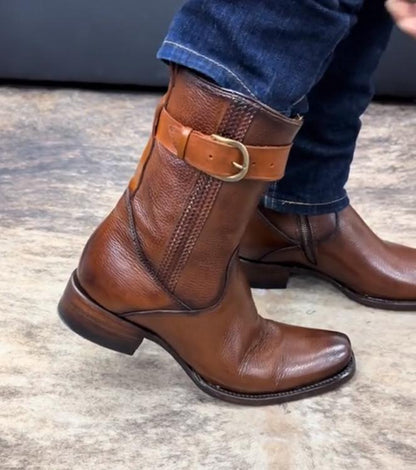 Men's Casual Look Brown Boots