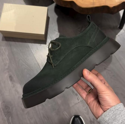 Dark Green Suede Men's Shoes