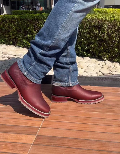 Men's genuine leather anti-scratch boots