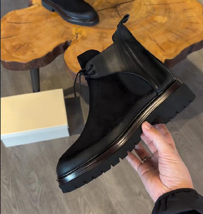 Men's Black Leather Boots