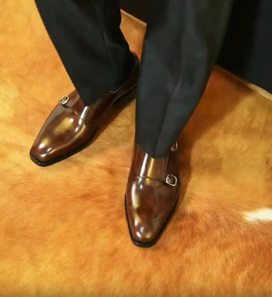 Double-buckle Monk Shoes