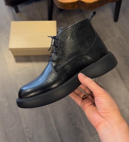 Men's Black Leather Boots