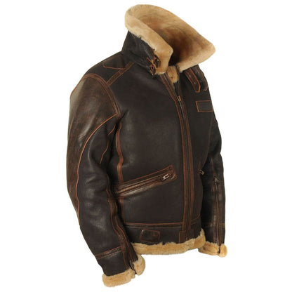 Navy Air Force Sheepskin Bomber Jacket