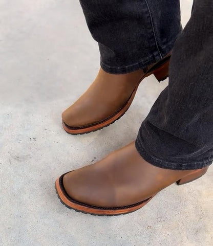 Men's Brown Genuine Leather Boots