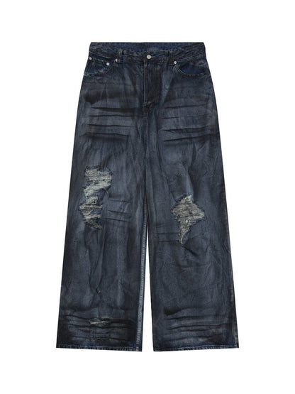 Men's High Street Ripped Silhouette Jeans