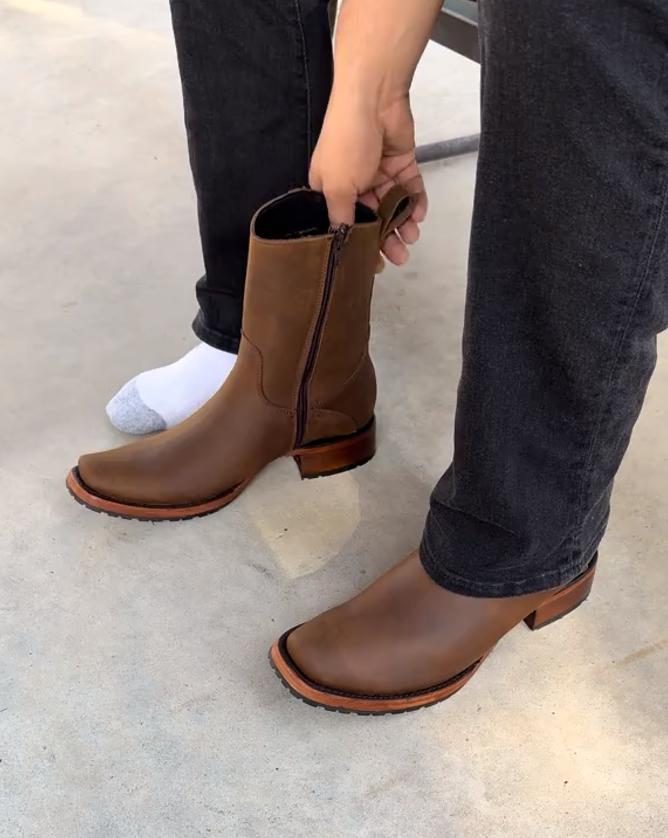 Men's Brown Genuine Leather Boots