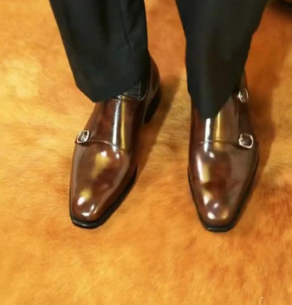 Double-buckle Monk Shoes