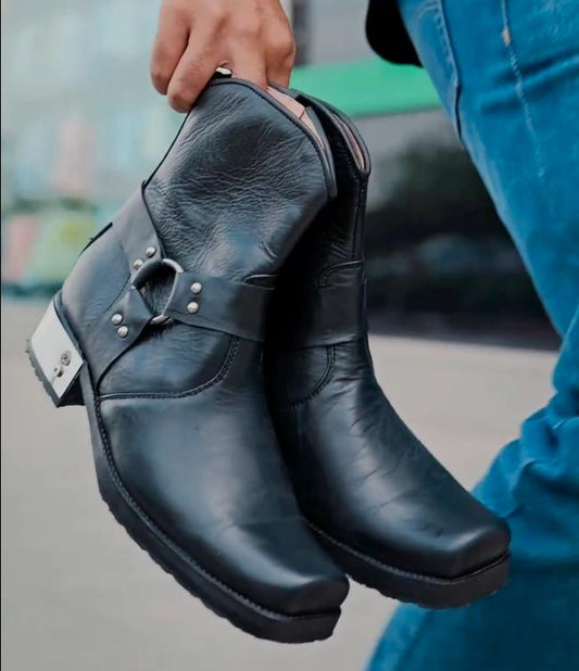 Men's Western Cowboy Ankle Boots